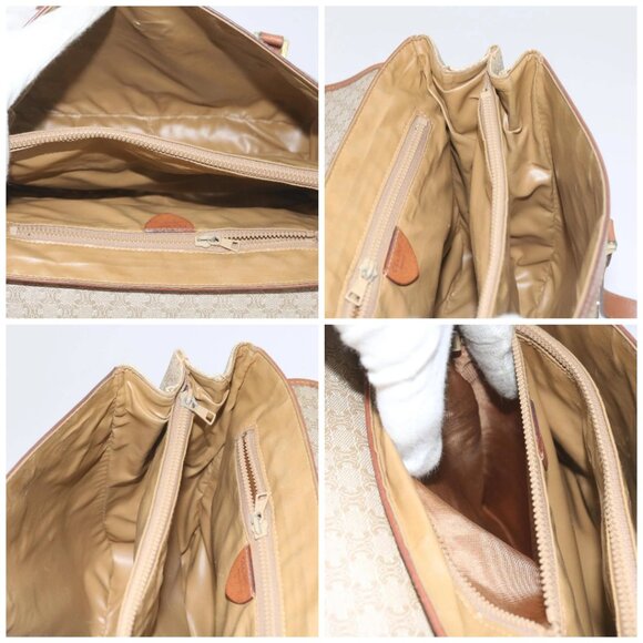 CELINE Macadam Canvas Shoulder Bag Beige Auth - Picture 15 of 16